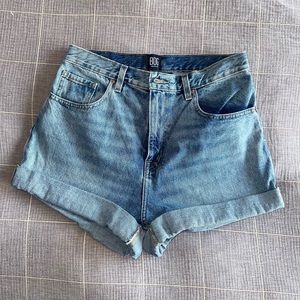 BDG Urban Outfitters Mom High Rise Cuffed Denim Shorts